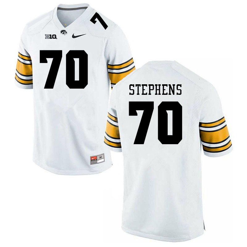 Men #70 Beau Stephens Iowa Hawkeyes College Football Jerseys Sale-White - Click Image to Close